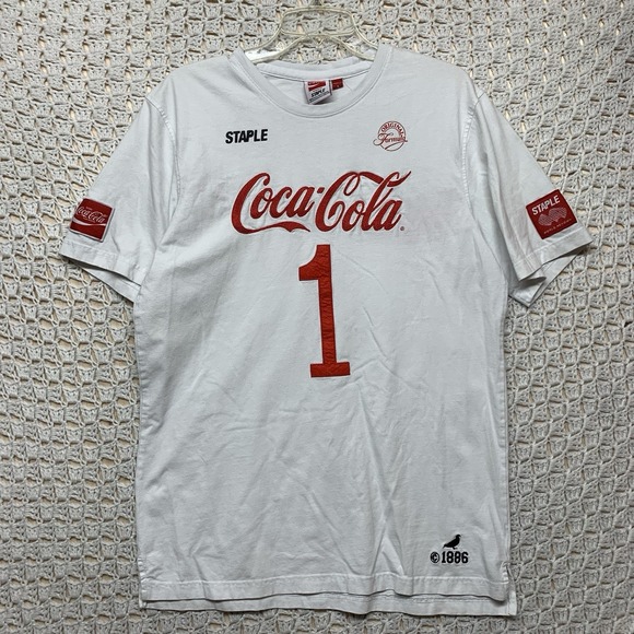 Coca-Cola Other - Coca Cola Shirt Mens Sz  M White Red Embroidered 1886 ICE Cold Coca‎ Cola #1